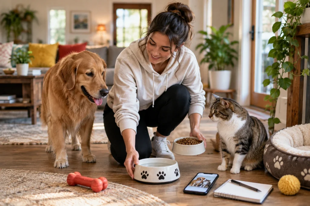 Sitter For a Dog & Cat care Instruction 