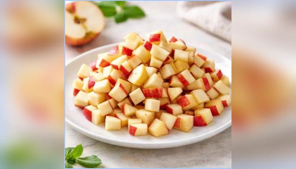 Apple cut small pieces